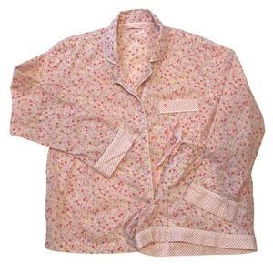 Victorias Secret Cotton Lightweight Floral 2 Piece Pajamas Shirt Shorts Small